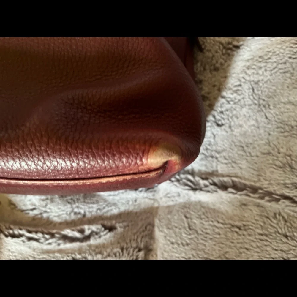 Rare Soft Leather Maroon Dooney Burke Leather Satchel with Duck Logo - Picture 5 of 8